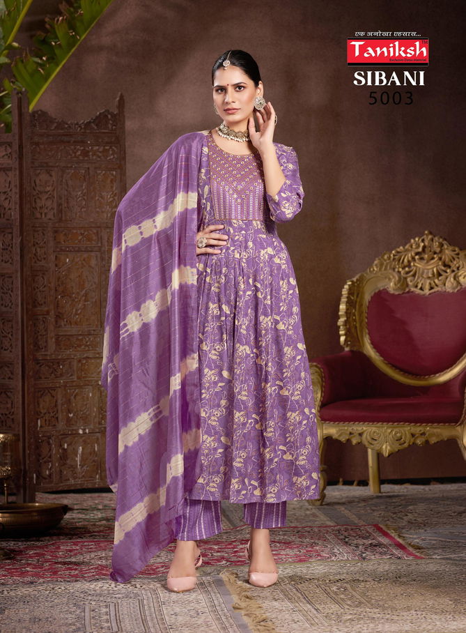 Sibani Vol 5 By Taniksh Rayon Printed Anarkali Kurti Bottom With Dupatta Wholesalers In Delhi
